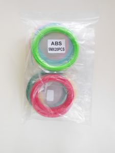 Buy 3D printing ABS filament bag 5mx20pcs in Australia - Brisbane - Gold Coast - 3dpens.com.au